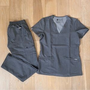 FIGS Scrub Set- Graphite XXS
